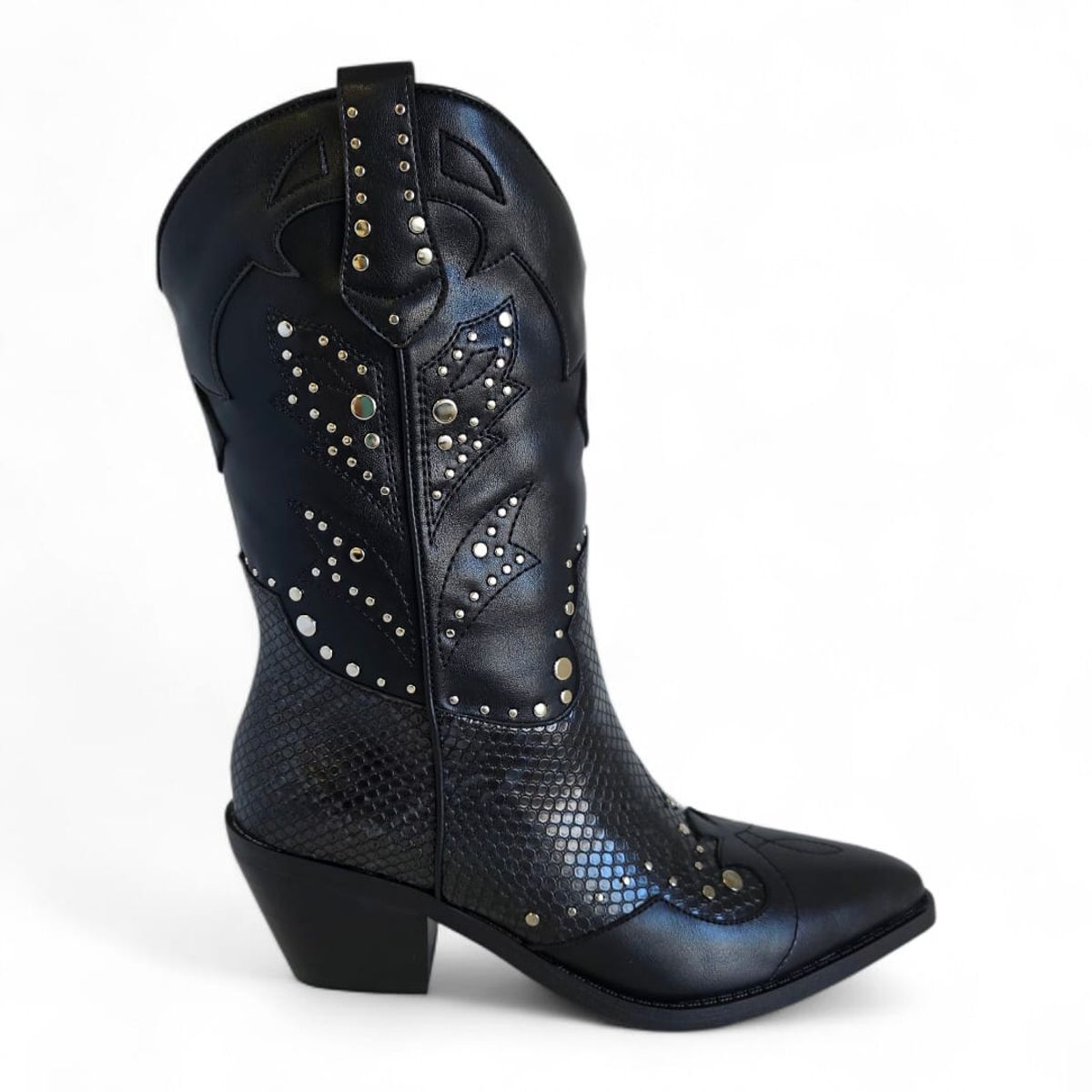 VIA UNO - Bota Mujer Via Uno WestWinter Montana Negro/Negro