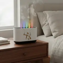 GENERICO - Humificador Difusor De Aromaterapia Con Control Remoto Blanco