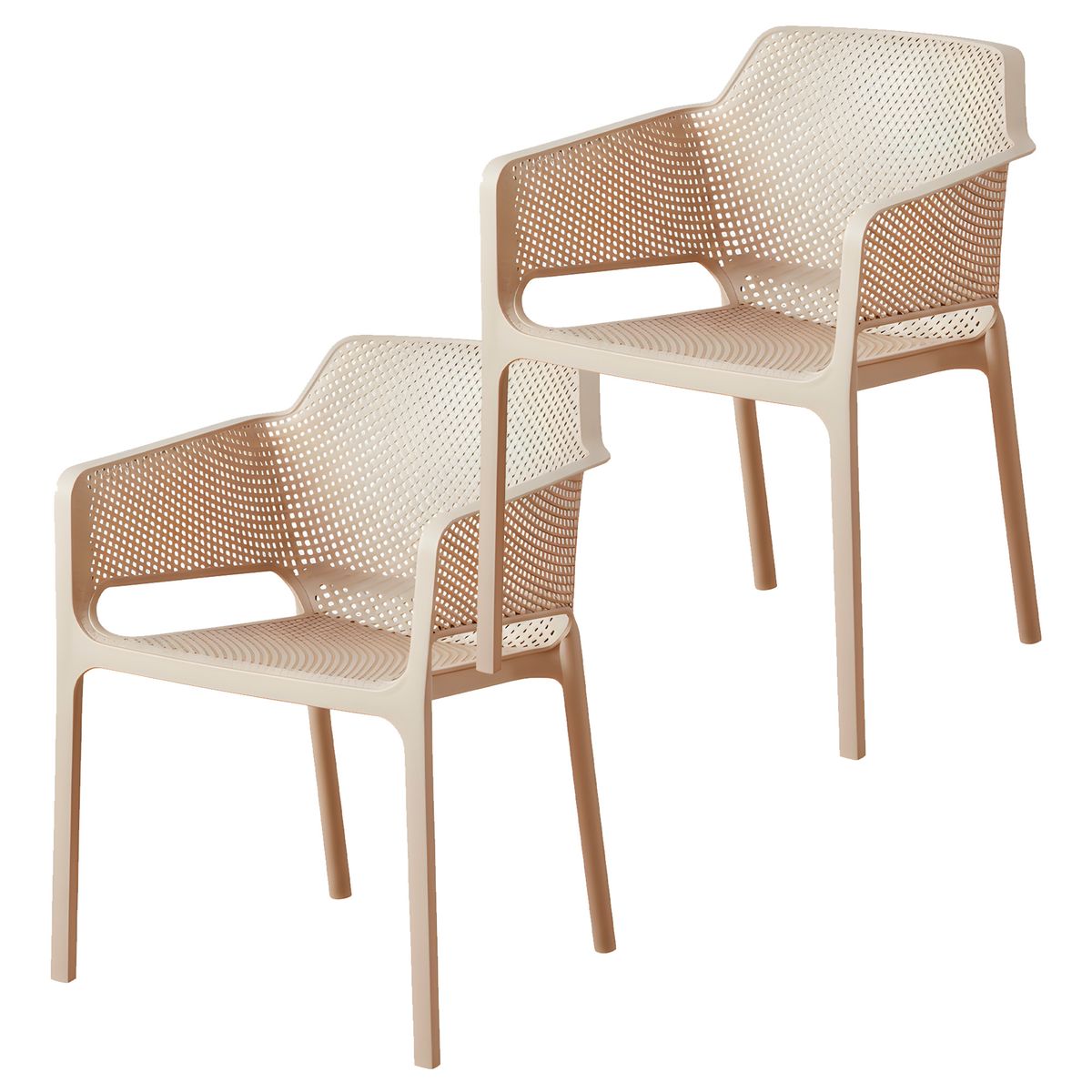 GENERICO - Silla Plastica Terraza Comedor Resistente 80x60x59 Cm 2u