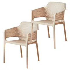 GENERICO - Silla Plastica Terraza Comedor Resistente 80x60x59 Cm 2u