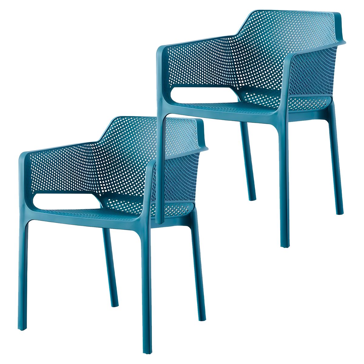GENERICO - Silla Plastica Terraza Comedor Resistente 80x60x59 Cm 2u