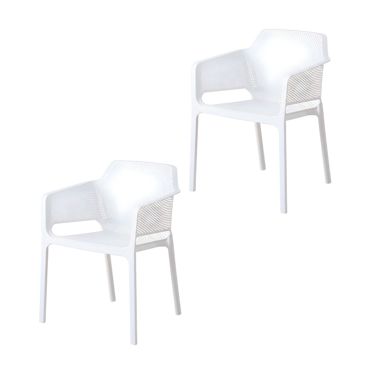 GENERICO - Silla Plastica Terraza Comedor Resistente 80x60x59 Cm 2u