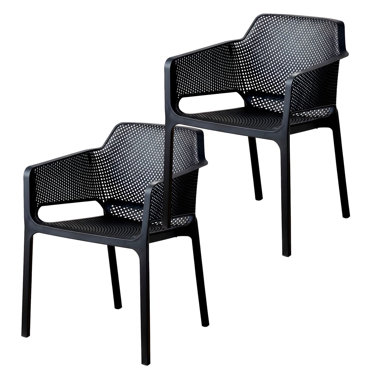 GENERICO - Silla Plastica Terraza Comedor Resistente 80x60x59 Cm 2u