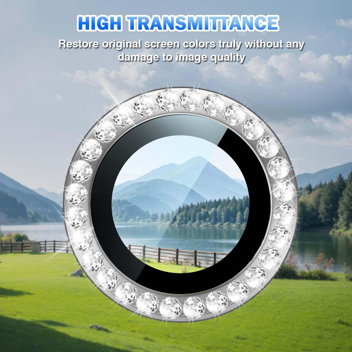 GENERICO - Protector de Lentes Camara Con Brillitos Para Samsung S26 Ultra - Silver