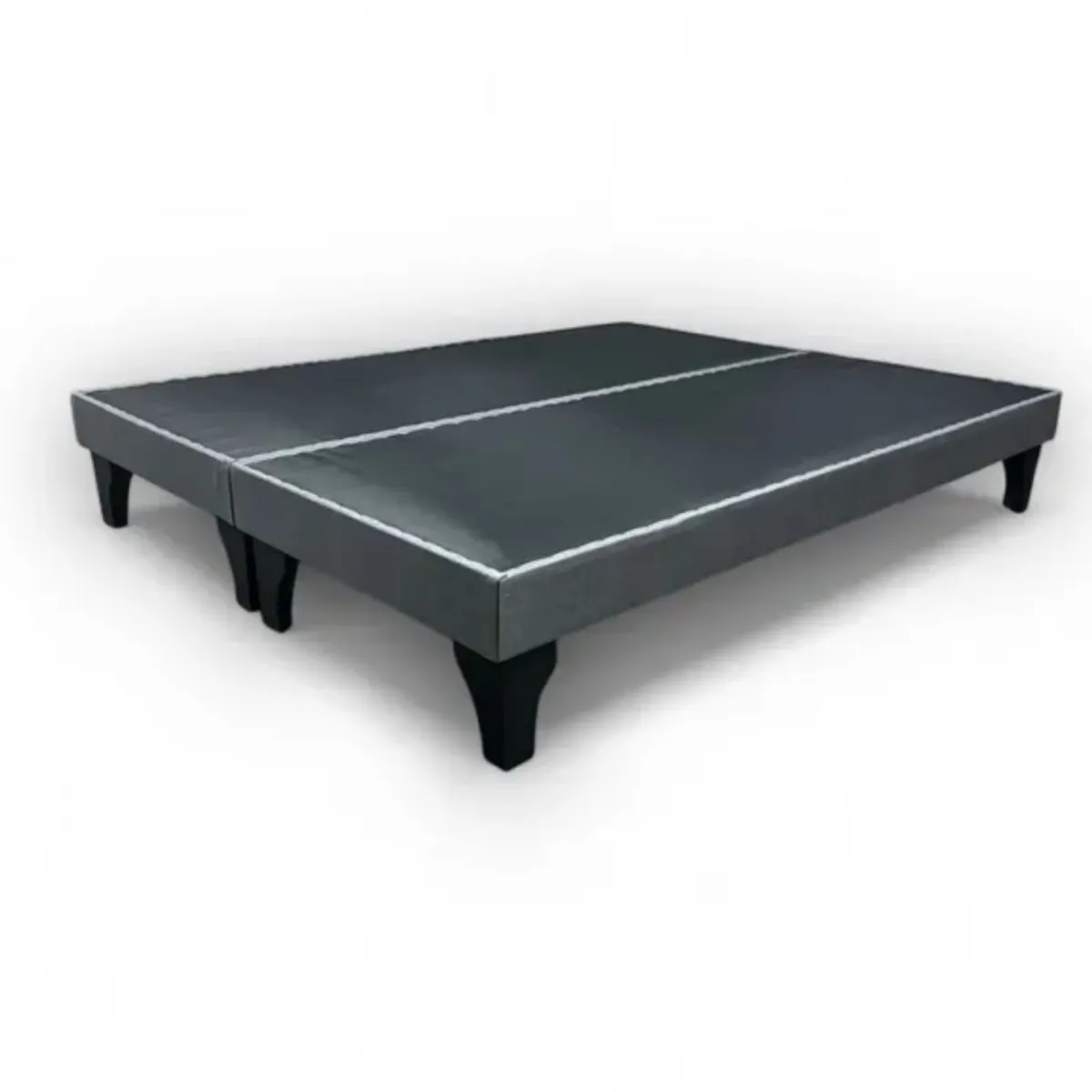 GENERICO - Base de cama 2 plazas europea gris oscuro