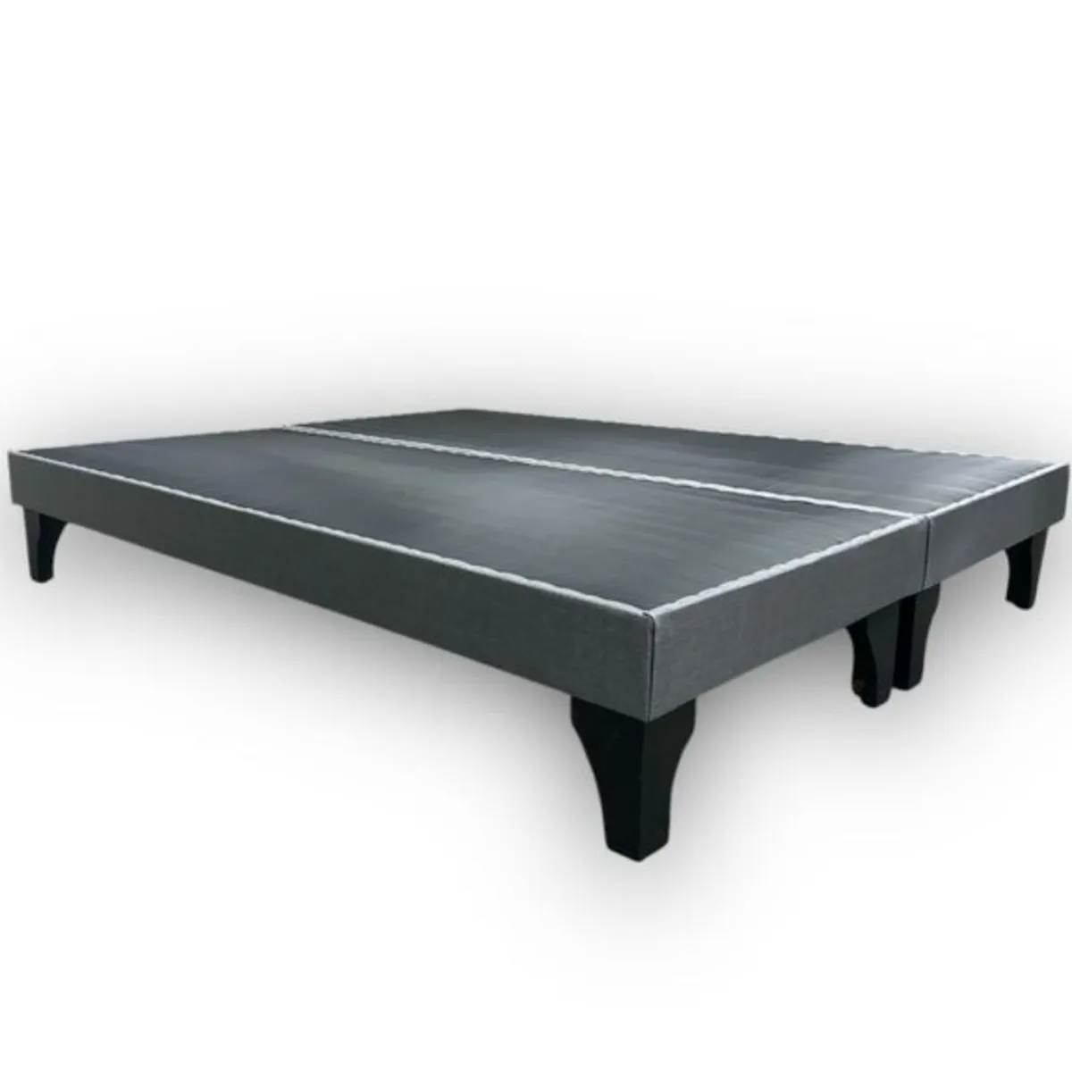 GENERICO - Base de cama 2 plazas europea gris oscuro