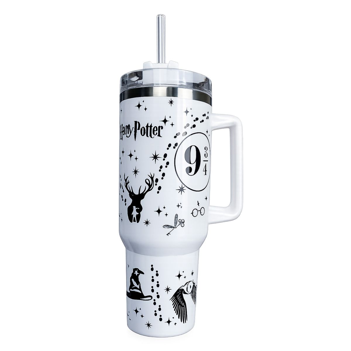 GENERICO - Vaso Térmico Harry Potter 1.2 Litros Acero Inoxidable con Bombilla