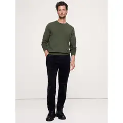 BANANA REPUBLIC - Sweater Hombre Merino Cuello Redondo Verde