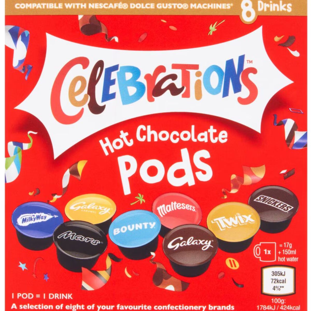 MARS - Chocolate Caliente Celebrations en Cápsulas Mars 8 un