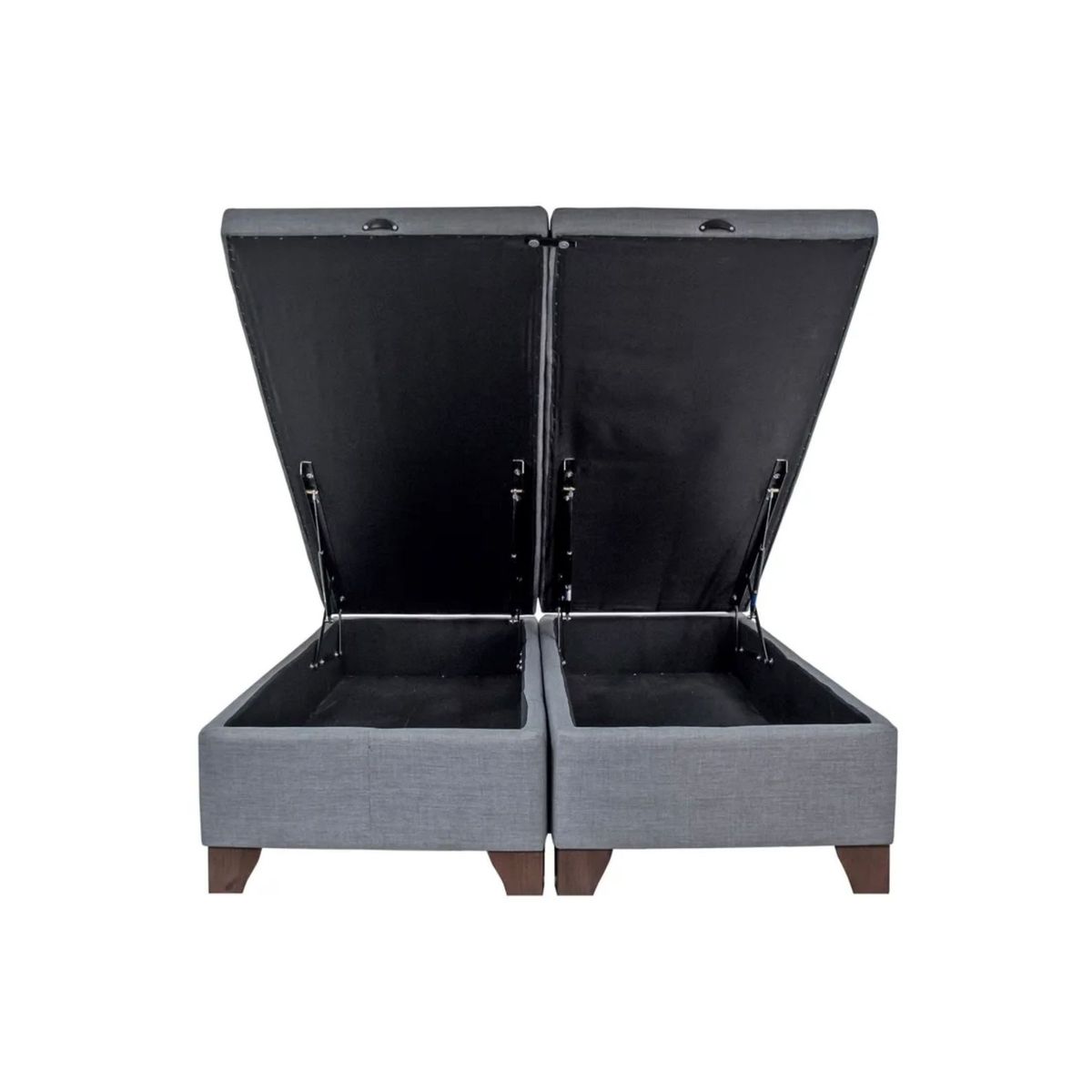 GENERICO - BASE DE CAMA 2 PLAZA BAUL 190X150CM GRIS LINO