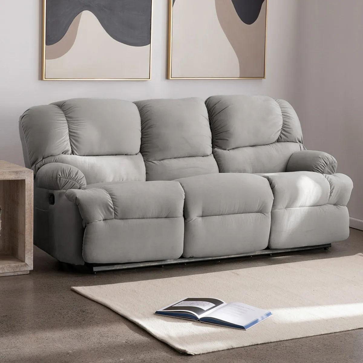 LATAM HOME - Bergere Perugia Reclinable 3 Cuerpos Tela Velvet…