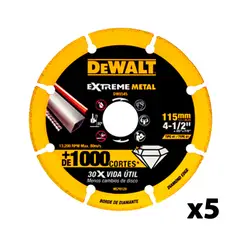 DEWALT - Set 5 discos de corte diamantado 4-1/2" DW8545