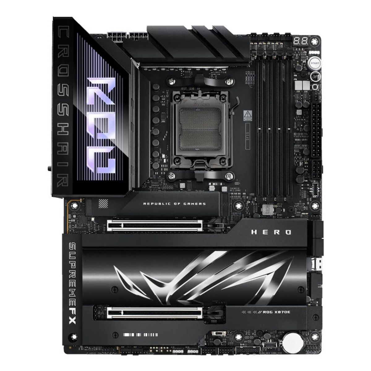 ASUS - M/B sAM5 (AMD) - Asus ROG Crosshair X870E Hero - Wi-Fi 7 ATX