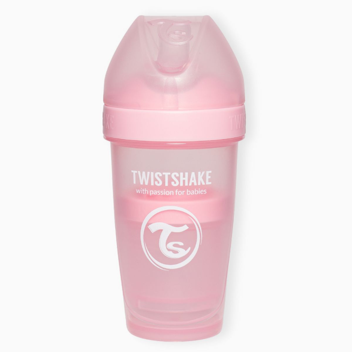 TWISTSHAKE - Pack Twistshake 2 mamaderas double pro 260ml Rosado