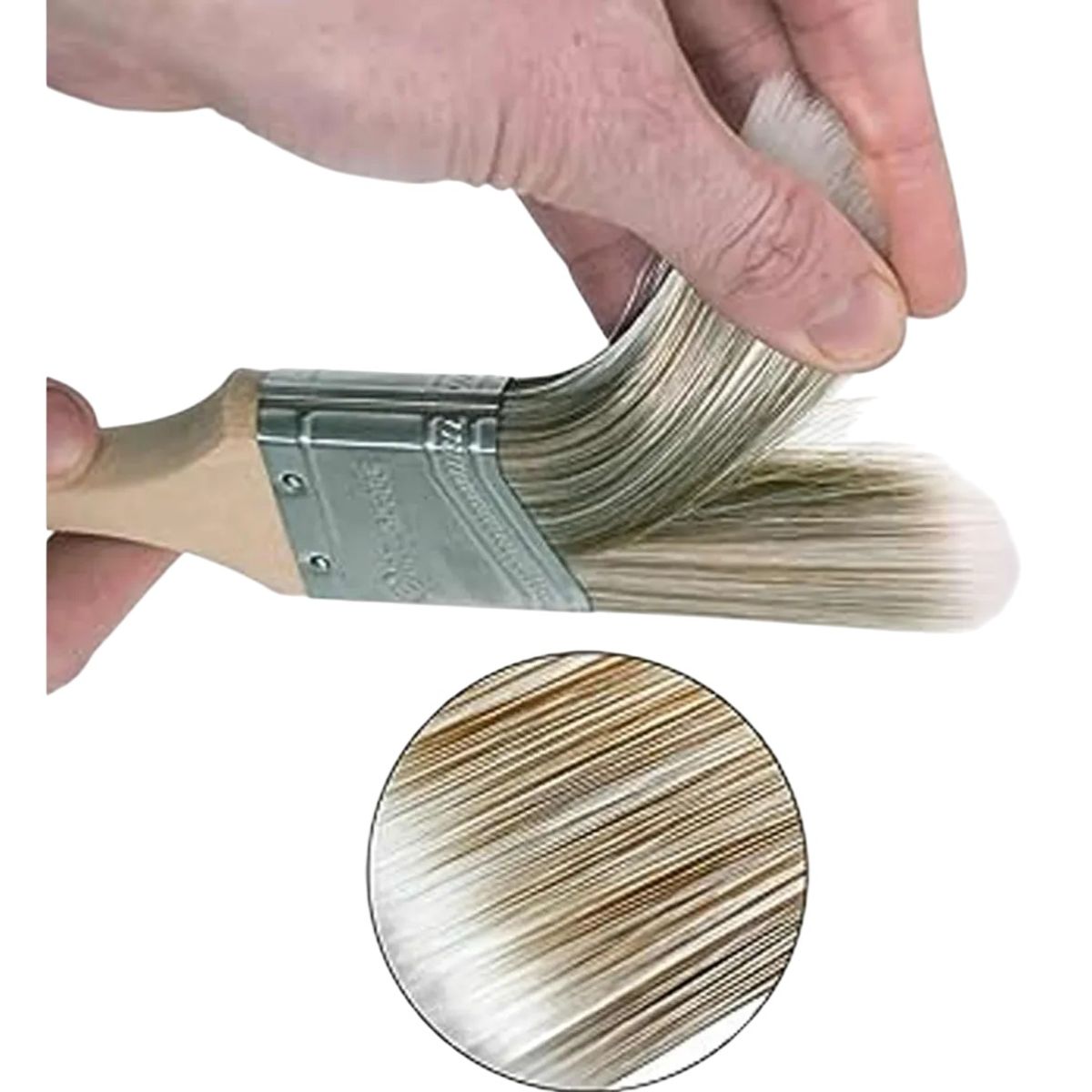 GENERICO - PACK 3 Brochas. 2,5 + 1.5+ 1/4 pulg Cerda Mixta.