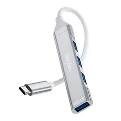 GENERICO - Hub Veggieg Usb Tipo C 4 Puertos Adaptador Multipuerto Macbook Thunderbolt Laptop Pc Teléfono Tablet