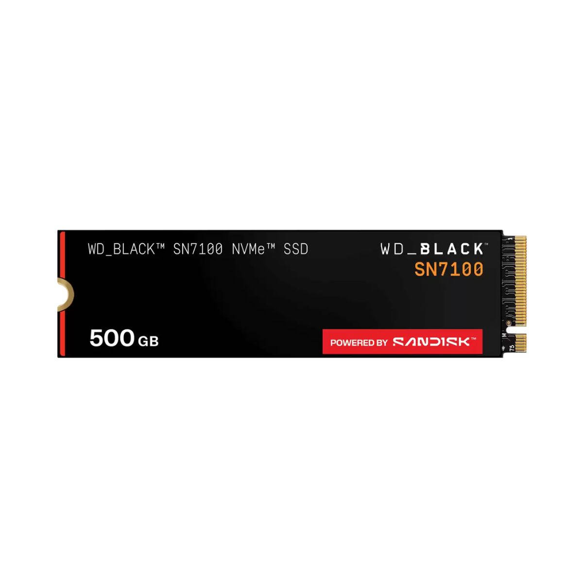 WESTERN DIGITAL - Disco Duro Interno SSD WD BLACK SN7100 500GB NVMe M.2 2280 PCIe 4.0 x4
