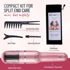 SPLIT ENDER PRO - Split Ender Mini Reacondicionado Cortador del Puntas Abiertas del Cabello Rosa Claro