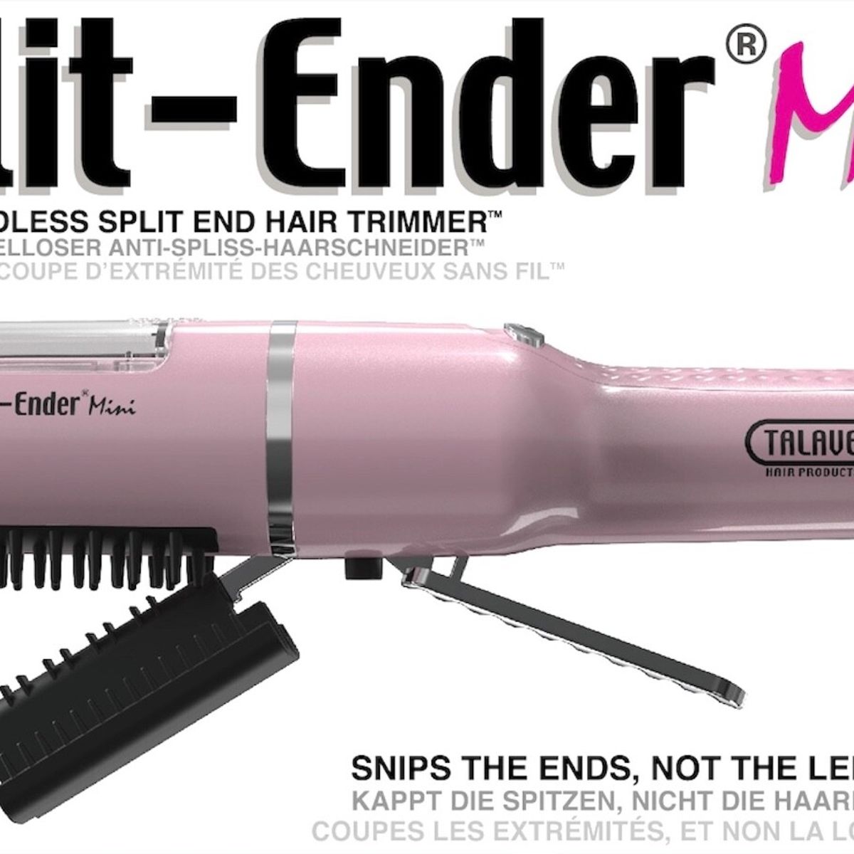 SPLIT ENDER PRO - Split Ender Mini Reacondicionado  Cortador del Puntas Abiertas del Cabello  Rosa Claro