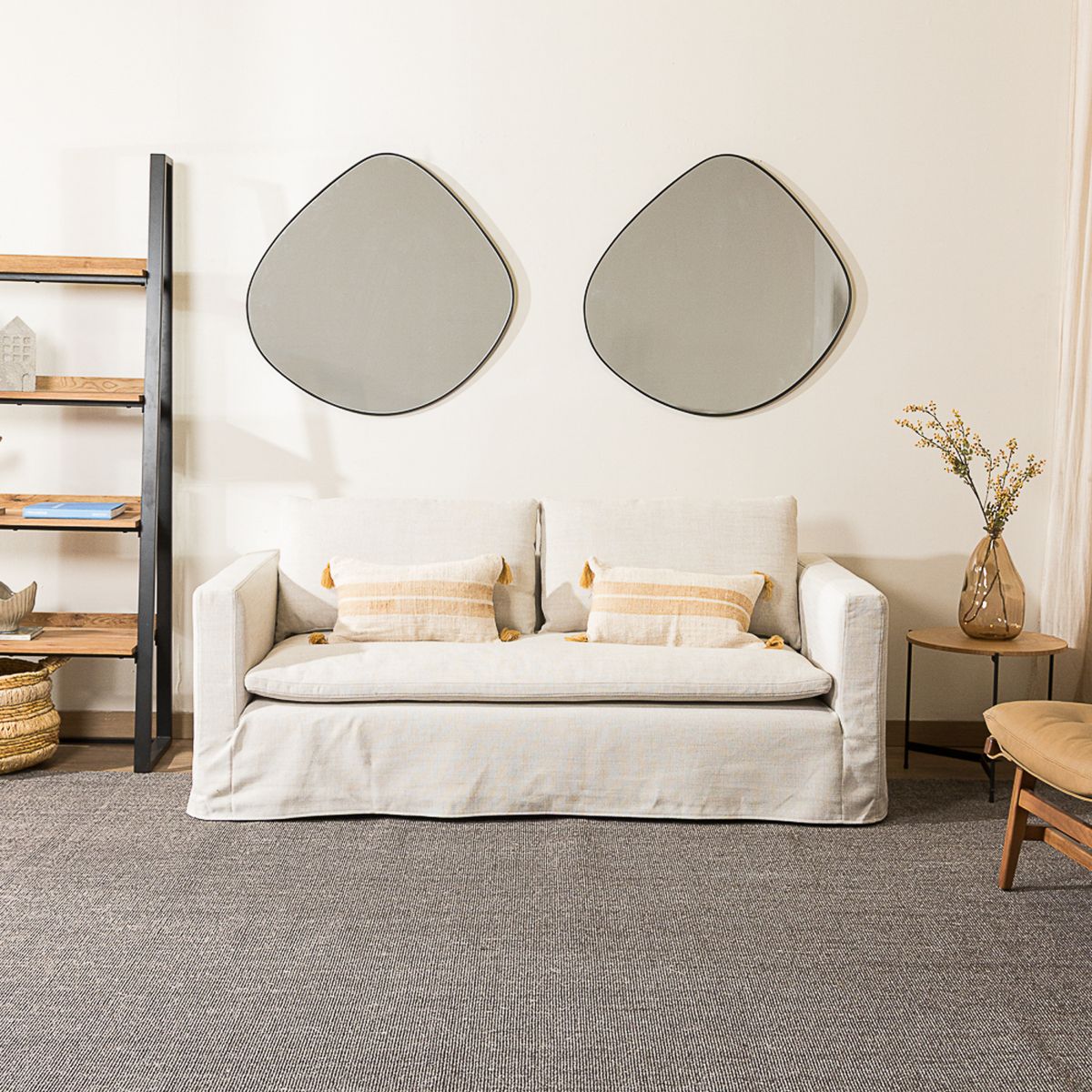 AMOBLE - Sofa Luisana Fu Natural Amoblé