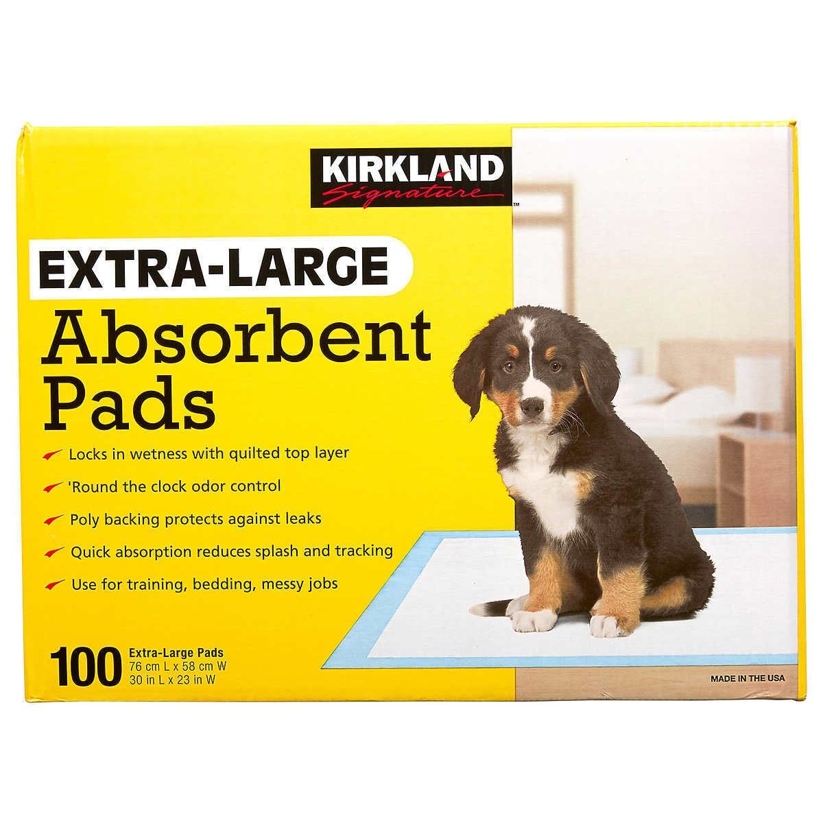 KIRKLAND - Sabanillas para Perro Extra Grandes 76 x 58 cm Kirkland 100 un Kiosclub
