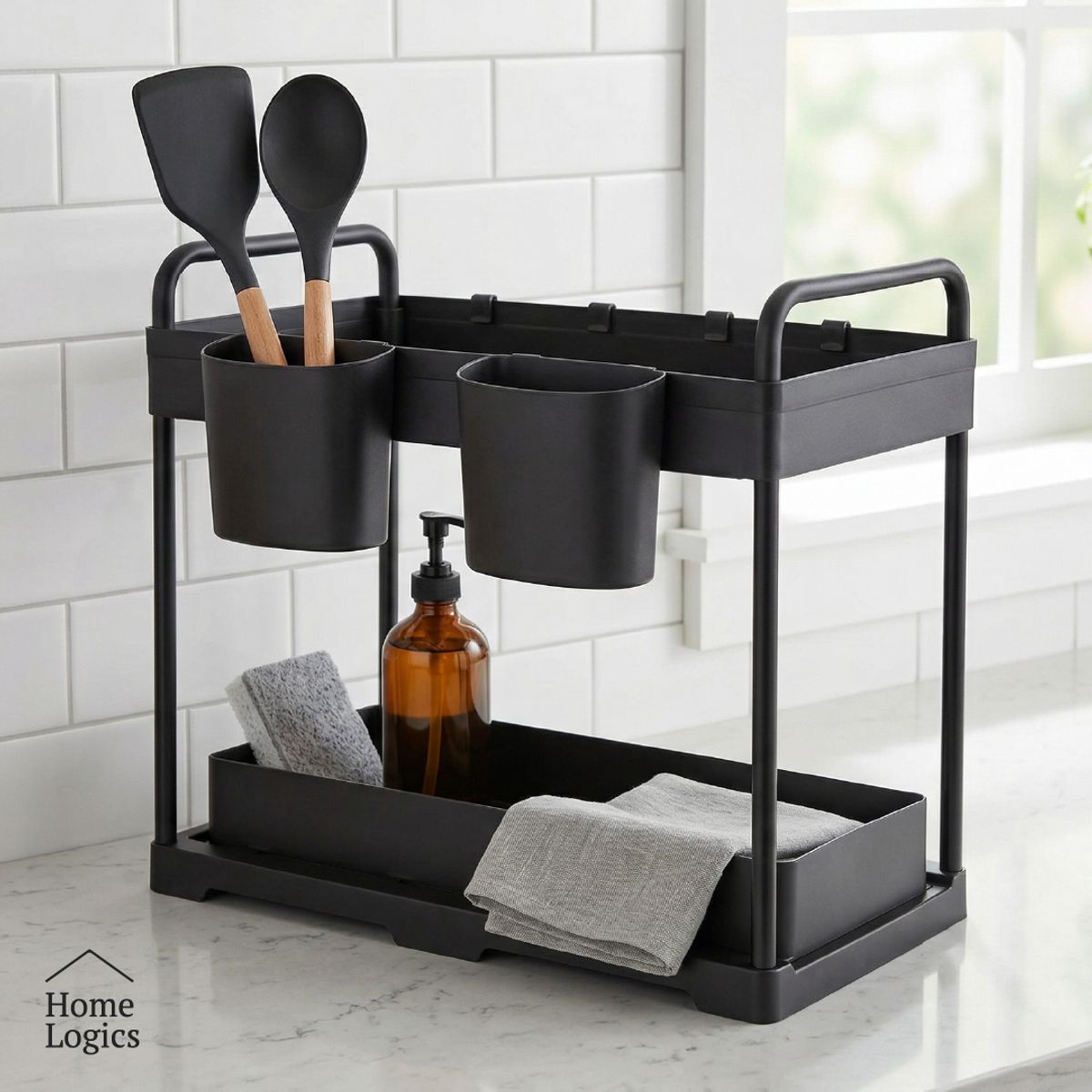 HOME LOGICS - Organizador Multiusos 2 Niveles Rack Deslizante Home Logics Kiosclub