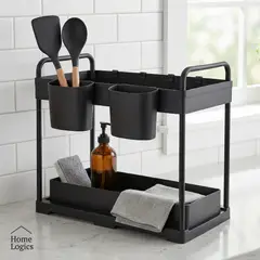 HOME LOGICS - Organizador Multiusos 2 Niveles Rack Deslizante