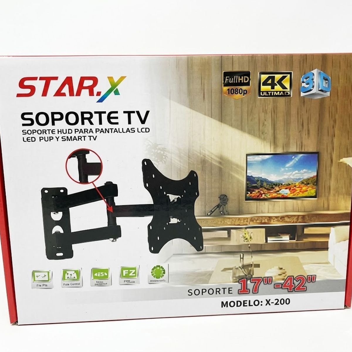 GENERICO - Soporte De Tv Con Brazo Para 14 A 42 Negro