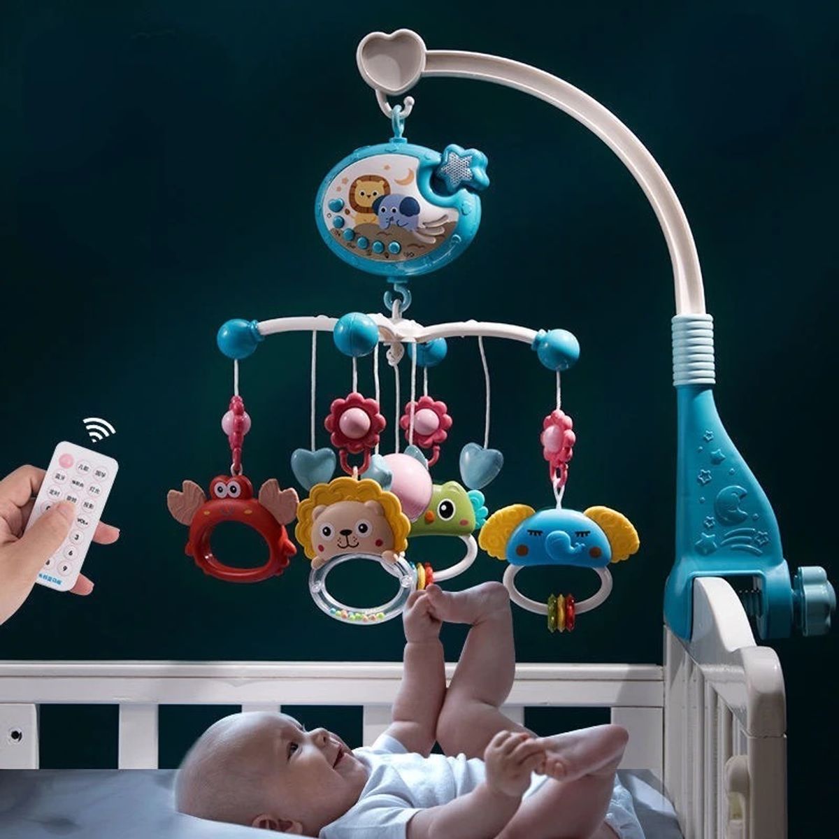 GENERICO - Móvil Musical Para Cuna Con Proyector, Luz Y Control Remoto MOVC03