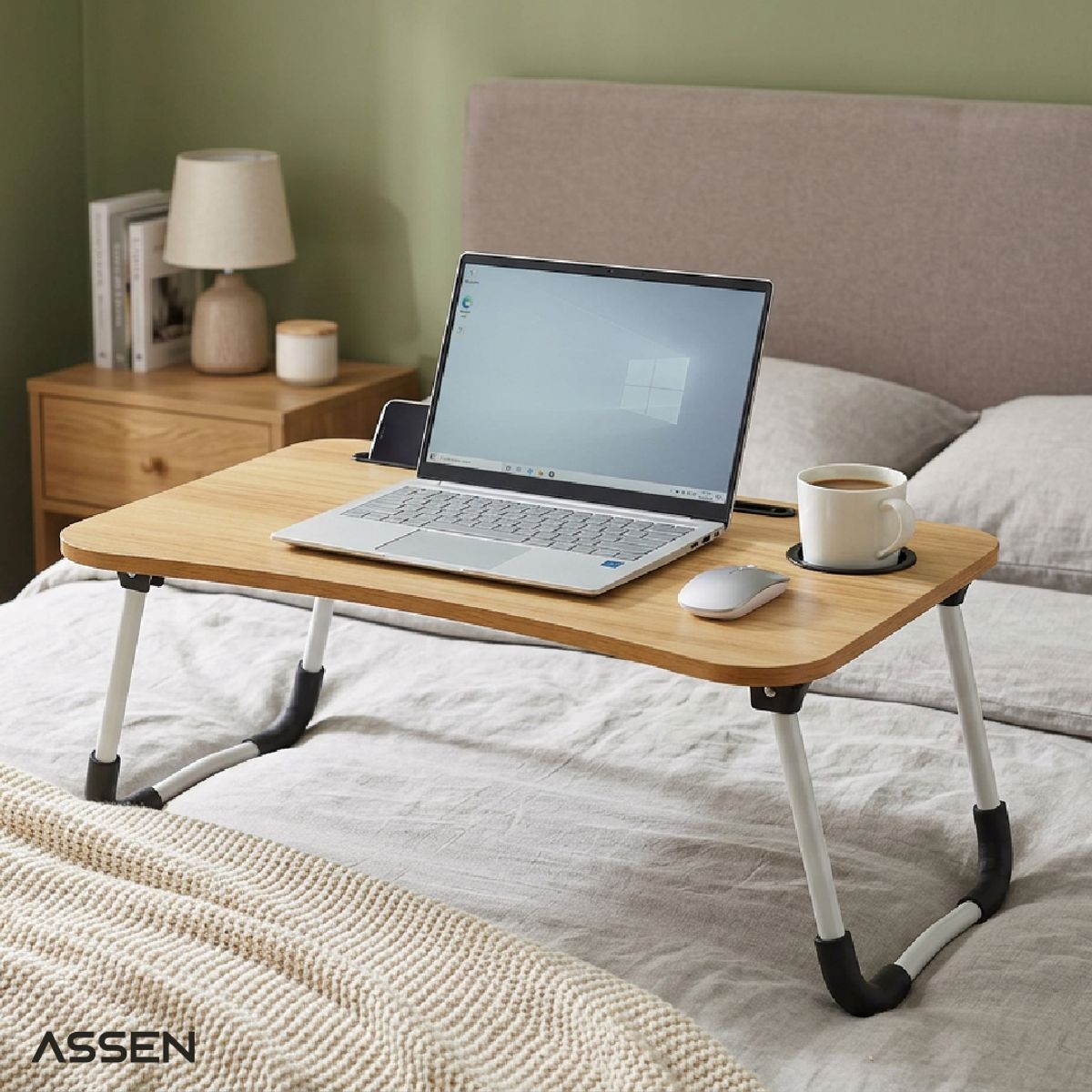ASSEN - Mesa Plegable Laptop para la Cama 60 x 40 cm Assen