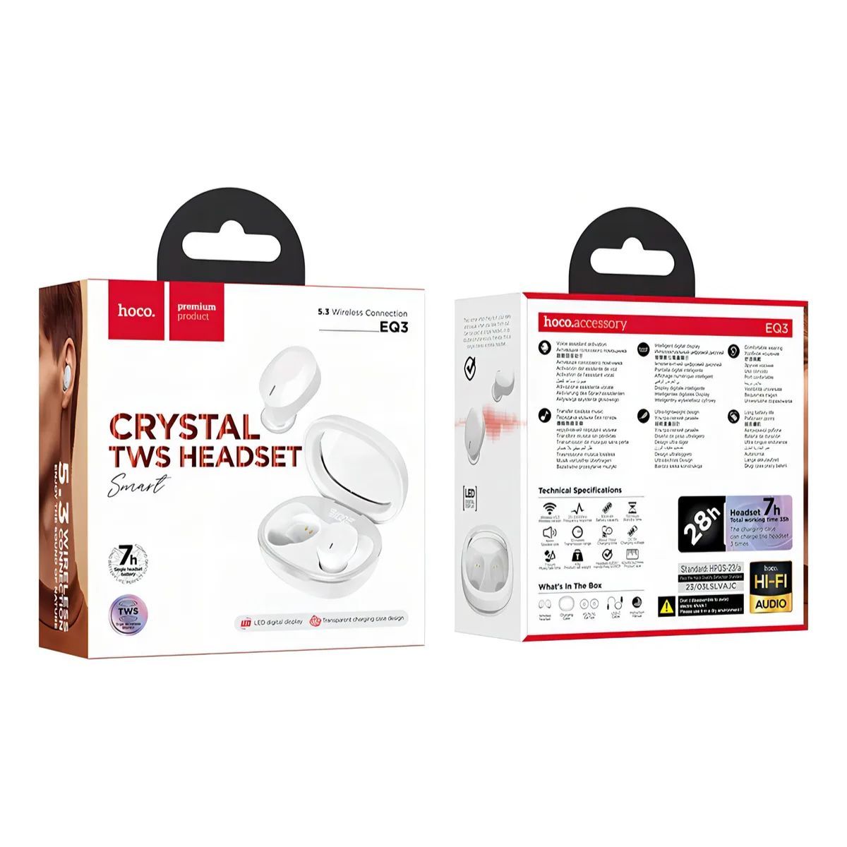 HOCO - Audifonos Inalambricos Tws Smart In Ear Bluetooth 28 Horas