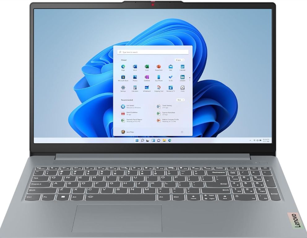 IdeaPad Slim 3 15.6" FHD Touch Ryzen 7 5825U 16GB RAM 512GB SSD Arctic Grey