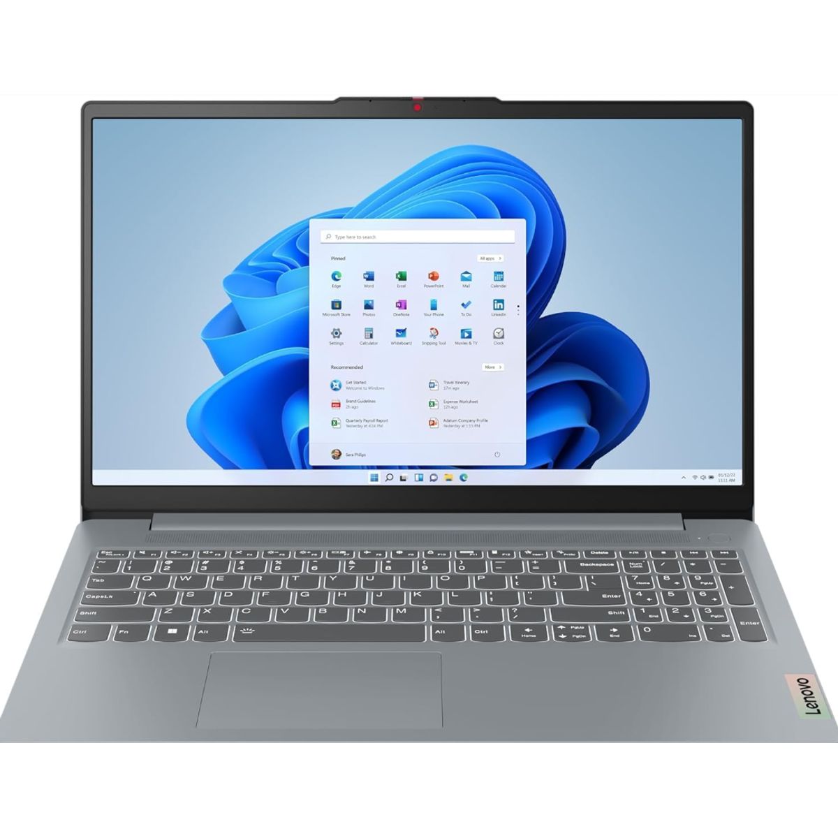 LENOVO - Lenovo IdeaPad Slim 3 15.6" FHD Touch Ryzen 7 5825U 16GB RAM 512GB SSD Arctic Grey