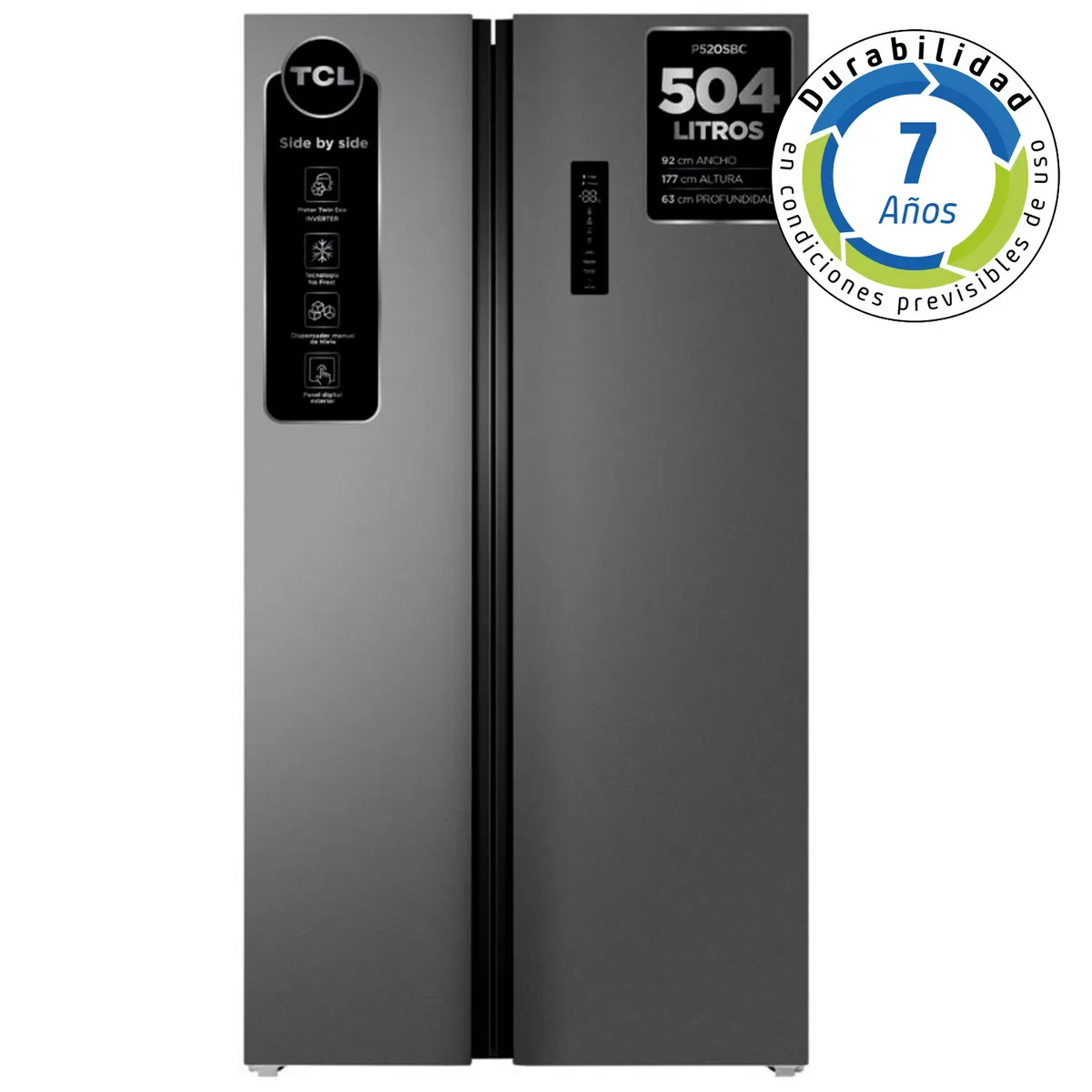 Refrigerador Side By Side TCL 504L P520SBC, marca TCL - Foto Principal