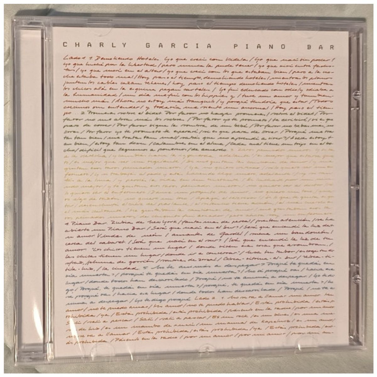 HITWAY MUSIC - CHARLY GARCIA - PIANO BAR JEWEL BOX - CD