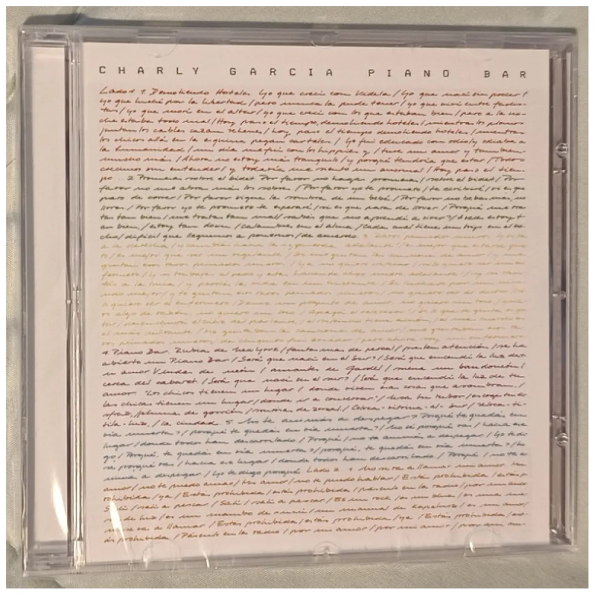 HITWAY MUSIC - CHARLY GARCIA - PIANO BAR JEWEL BOX - CD