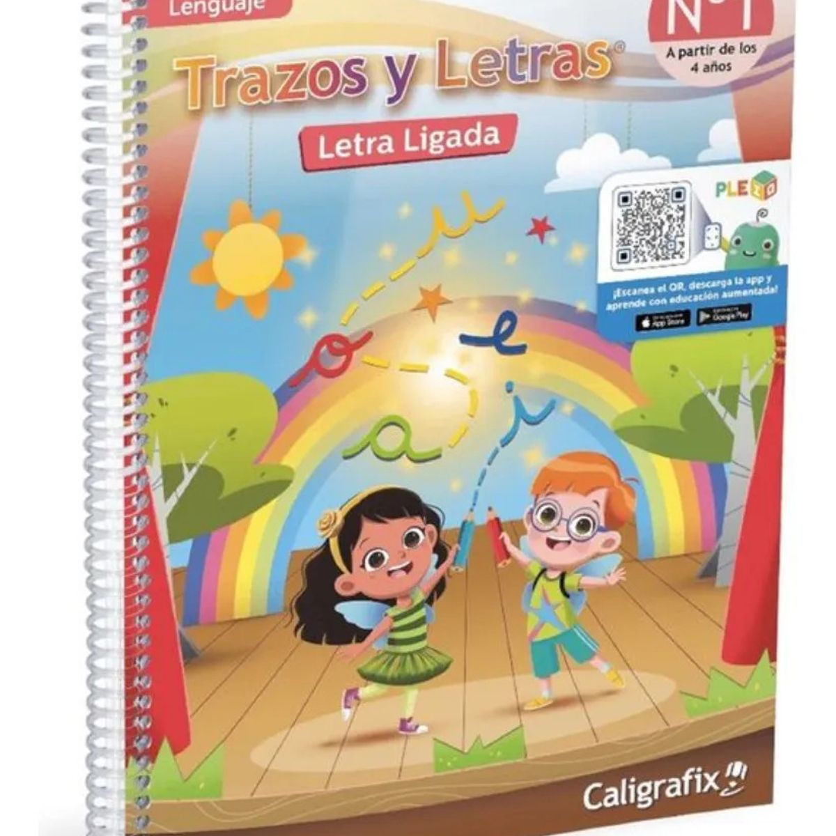 CALIGRAFIX - TRAZOS Y LETRAS 1 LETRA LIGADA 4 AÑOS -  NUEVA EDICIÓN 2026