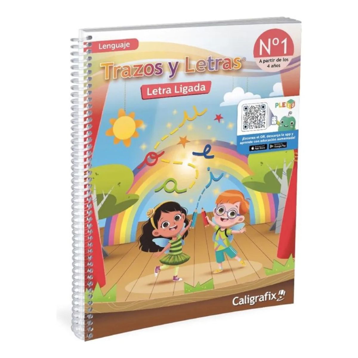 CALIGRAFIX - TRAZOS Y LETRAS 1 LETRA LIGADA 4 AÑOS -  NUEVA EDICIÓN 2026
