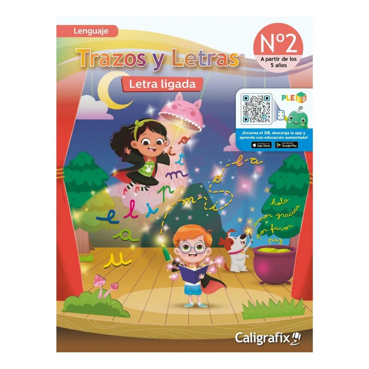 CALIGRAFIX - TRAZOS Y LETRAS 2 LETRA LIGADA 5 AÑOS -  NUEVA EDICIÓN 2026