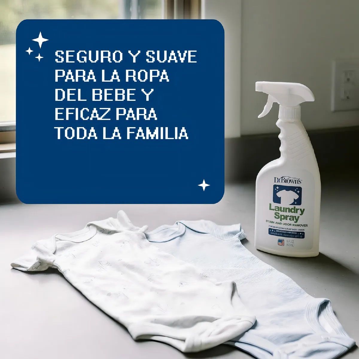 DR BROWN'S - Spray Quitamanchas Y Olores Para Ropa De Bebés Dr. Brown´s