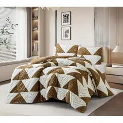 GENERICO - COBERTOR SHERPA JACQUARD CUTTING DE ALGODON CON HERMOSO DISEÑO