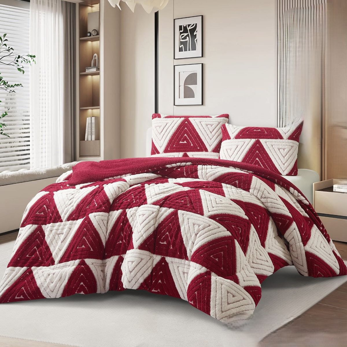 GENERICO - COBERTOR SHERPA JACQUARD CUTTING DE ALGODON CON HERMOSO DISEÑO