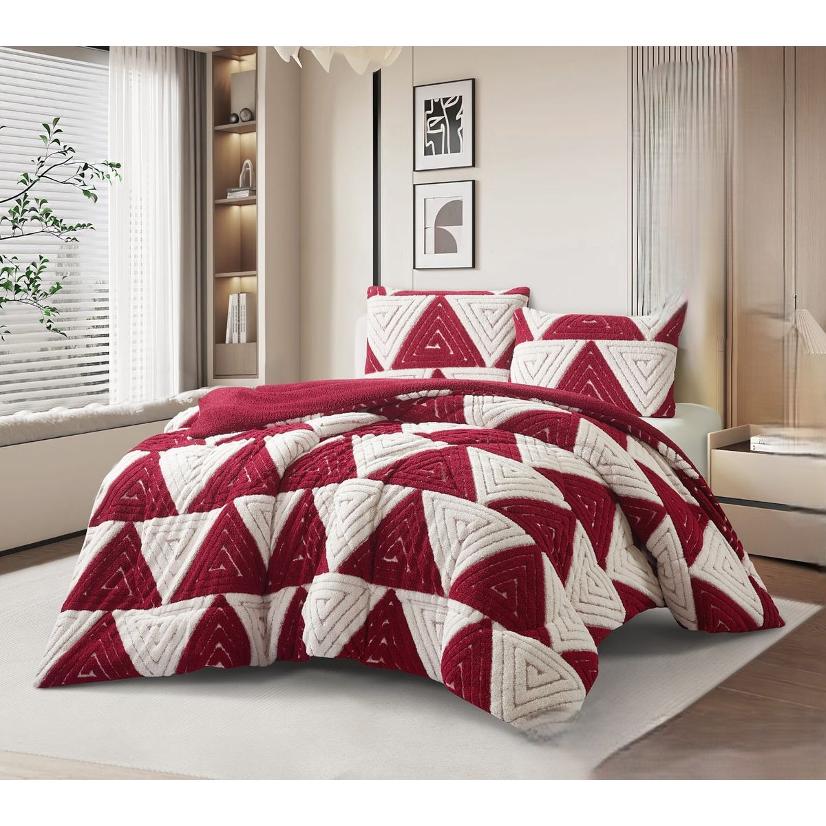 GENERICO - COBERTOR SHERPA JACQUARD CUTTING DE ALGODON CON HERMOSO DISEÑO