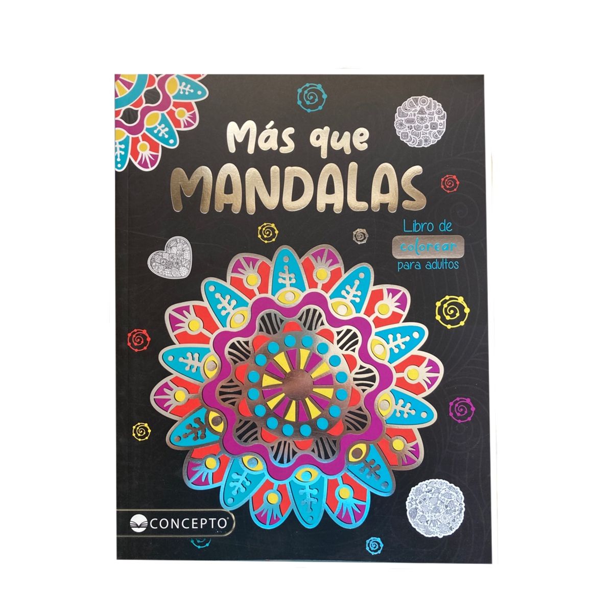 GENERICO - Libro para colorear - Más que mandalas + 12 lápices metalizados