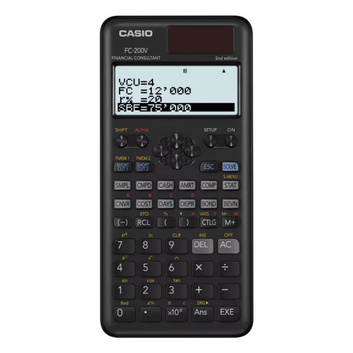 CASIO - Calculadora Cientifica Financiera Modelo FC-200V-2
