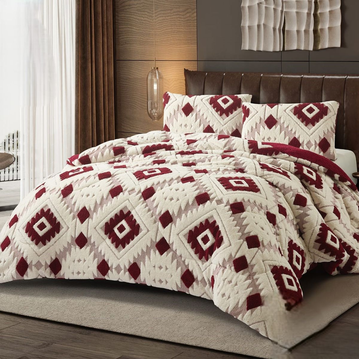 GENERICO - COBERTOR SHERPA JACQUARD CUTTING DE ALGODON CON HERMOSO DISEÑO