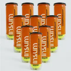 GENERICO - ESPECIAL 10 TARROS PELOTAS TENIS PREMIUM INSUM CHAMPIONSHIP - 3 UNIDADES POR TARRO