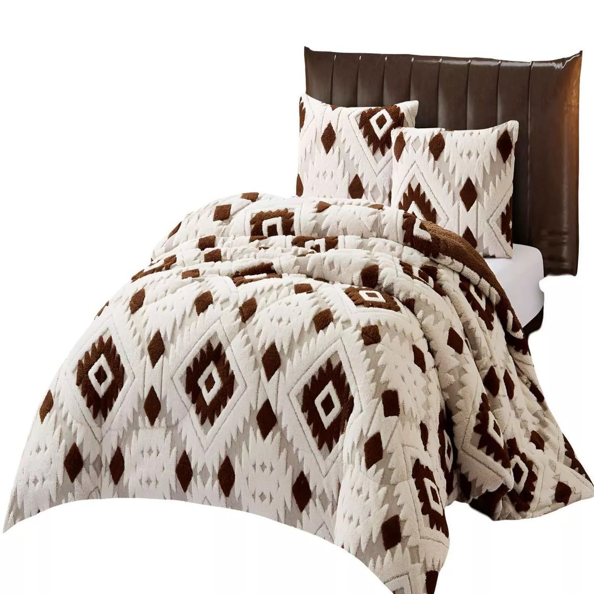 GENERICO - COBERTOR SHERPA JACQUARD CUTTING DE ALGODON CON HERMOSO DISEÑO
