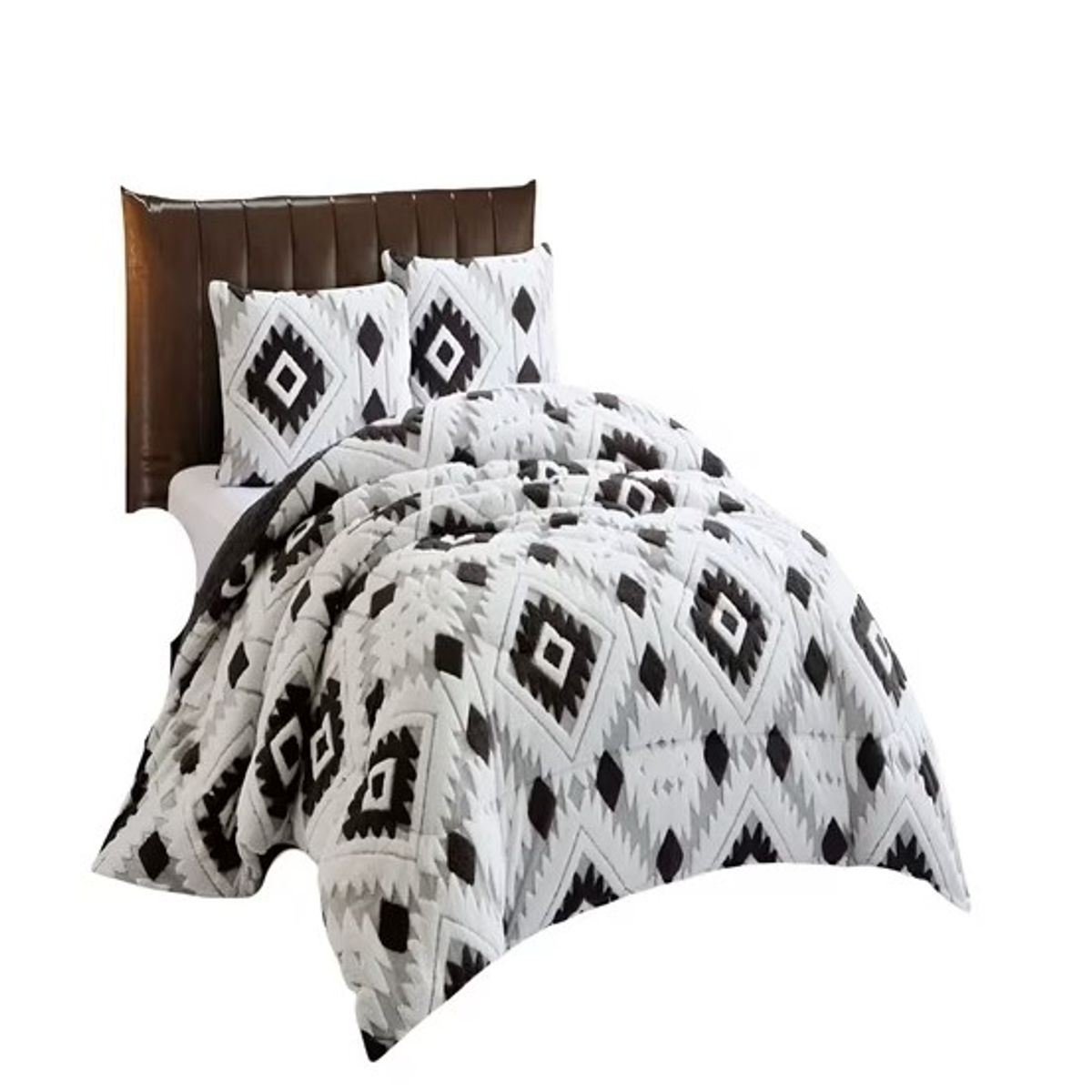GENERICO - COBERTOR SHERPA JACQUARD CUTTING DE ALGODON CON HERMOSO DISEÑO