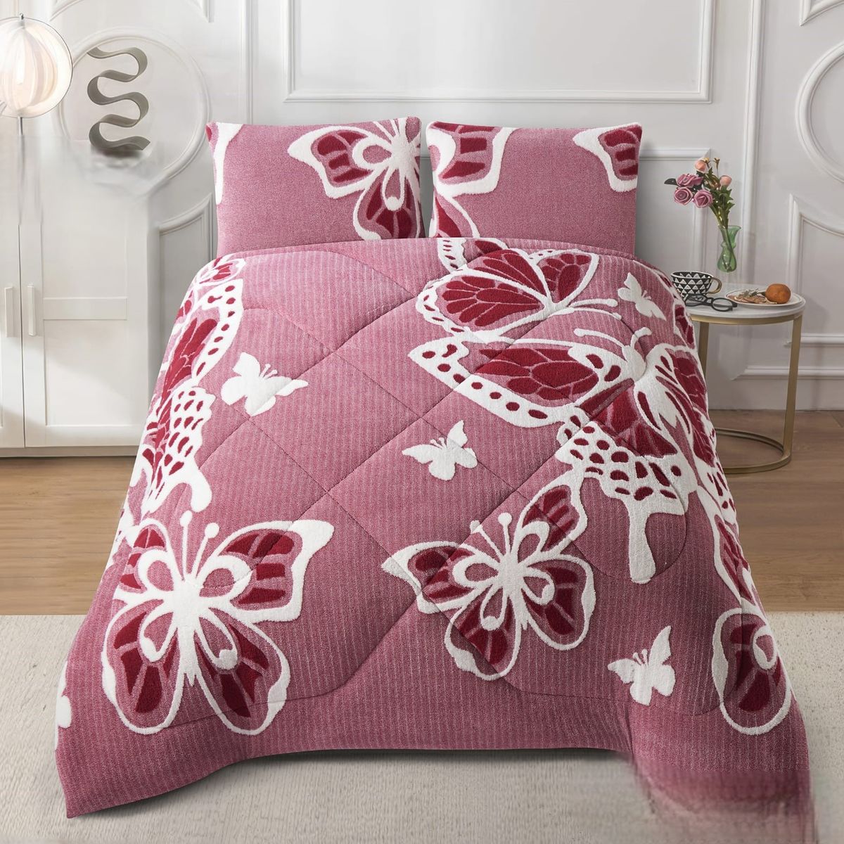 GENERICO - COBERTOR SHERPA JACQUARD CUTTING DE ALGODON CON HERMOSO DISEÑO